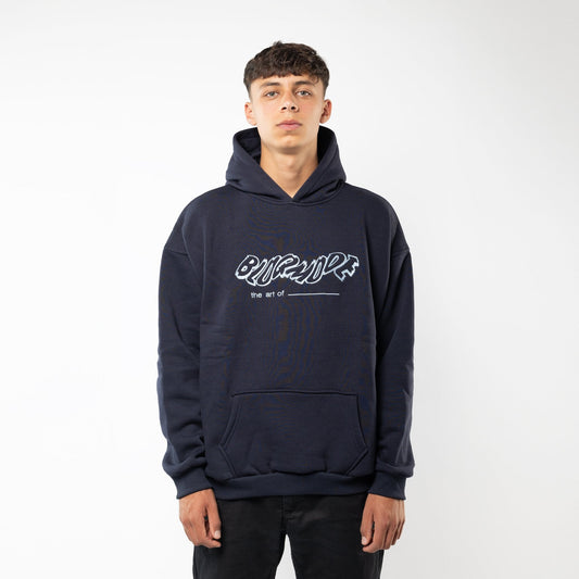 HOODIE STICK NAVY - bloqmode